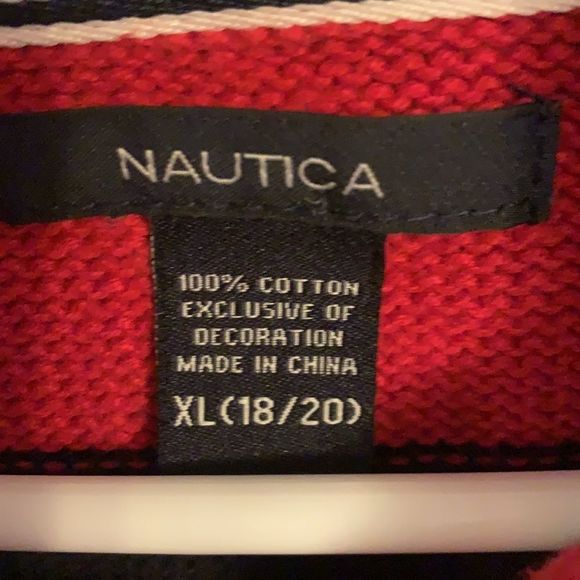 Nautica Striped Quarter Zip Sweater - Picture 3 of 4